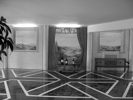 Entrance Hall of the Ornellaia Wine cellars