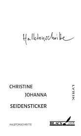 Christine Johanna Seidensticker: Halbtonschritte