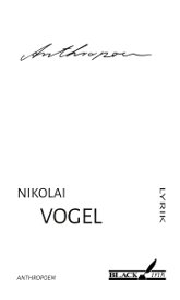 Cover: Nikolai Vogel - Anthropoem